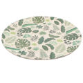 Natural Bamboo Kids Plates Biodegradable Round Fiber Plate